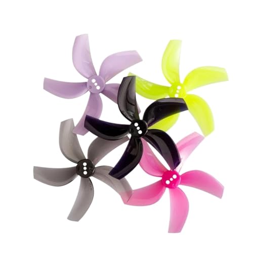 D76 76 mm D63 63 MM CW CCW 3 Zoll 5-Blatt 5 mm/1,5 mm 3 Löcher FPV Propeller passend for RC 3 Zoll Kanaldrohne FPV Racing Drohne(D63 Mix Color 1.5MM) von LiiZZi
