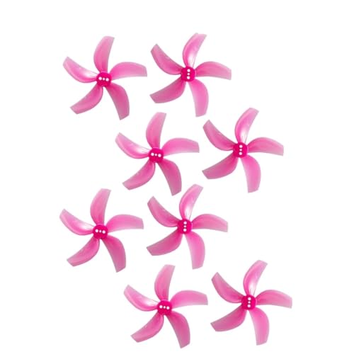 D76 76 mm D63 63 MM CW CCW 3 Zoll 5-Blatt 5 mm/1,5 mm 3 Löcher FPV Propeller passend for RC 3 Zoll Kanaldrohne FPV Racing Drohne(D63 Pink 1.5MM) von LiiZZi
