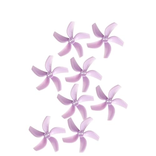 D76 76 mm D63 63 MM CW CCW 3 Zoll 5-Blatt 5 mm/1,5 mm 3 Löcher FPV Propeller passend for RC 3 Zoll Kanaldrohne FPV Racing Drohne(D63 Purple 1.5MM) von LiiZZi