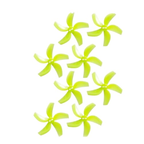 D76 76 mm D63 63 MM CW CCW 3 Zoll 5-Blatt 5 mm/1,5 mm 3 Löcher FPV Propeller passend for RC 3 Zoll Kanaldrohne FPV Racing Drohne(D63 Yellow 1.5MM) von LiiZZi