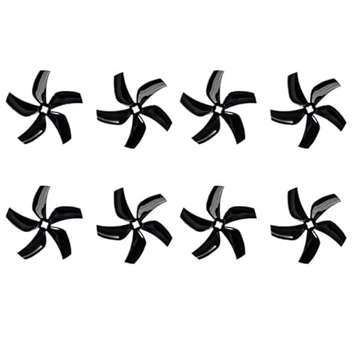 D76 76 mm D63 63 MM CW CCW 3 Zoll 5-Blatt 5 mm/1,5 mm 3 Löcher FPV Propeller passend for RC 3 Zoll Kanaldrohne FPV Racing Drohne(D76 Black 5MM) von LiiZZi