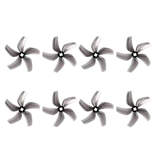 D76 76 mm D63 63 MM CW CCW 3 Zoll 5-Blatt 5 mm/1,5 mm 3 Löcher FPV Propeller passend for RC 3 Zoll Kanaldrohne FPV Racing Drohne(D76 Gray 1.5MM) von LiiZZi