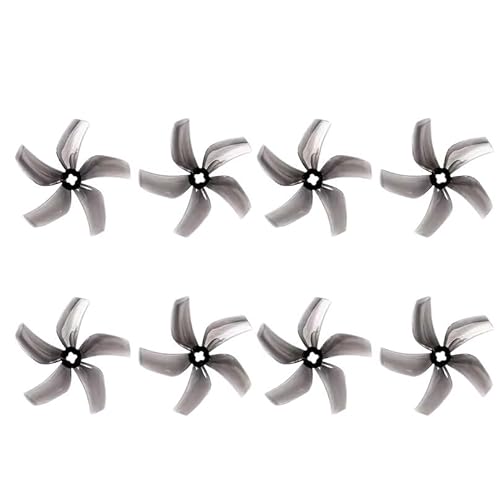 D76 76 mm D63 63 MM CW CCW 3 Zoll 5-Blatt 5 mm/1,5 mm 3 Löcher FPV Propeller passend for RC 3 Zoll Kanaldrohne FPV Racing Drohne(D76 Gray 5MM) von LiiZZi