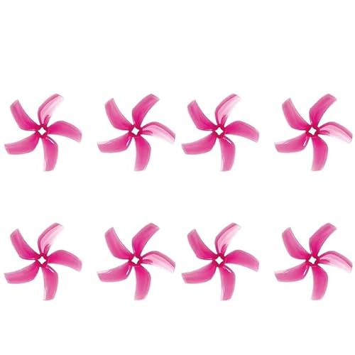 D76 76 mm D63 63 MM CW CCW 3 Zoll 5-Blatt 5 mm/1,5 mm 3 Löcher FPV Propeller passend for RC 3 Zoll Kanaldrohne FPV Racing Drohne(D76 Pink 5MM) von LiiZZi
