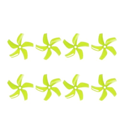 D76 76 mm D63 63 MM CW CCW 3 Zoll 5-Blatt 5 mm/1,5 mm 3 Löcher FPV Propeller passend for RC 3 Zoll Kanaldrohne FPV Racing Drohne(D76 Yellow 5MM) von LiiZZi