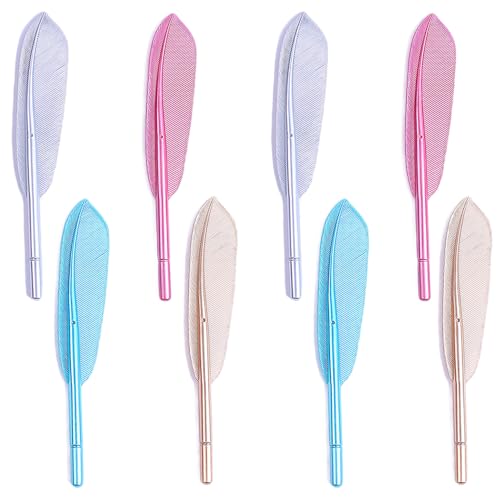 Liitata Feder Kugelschreiber Gel Ink Rollerball Pen Kreativer Schwarzer Gelstift für Schüler Schulbürobedarf - 8 Stk 4 Farben Liitata Feder Kugelschreiber Gel Ink Rollerball Pen Kreativer Schwarzer Gelstift für Schüler Schulbürobedarf - 8 Stk 4 Farben von Liitata