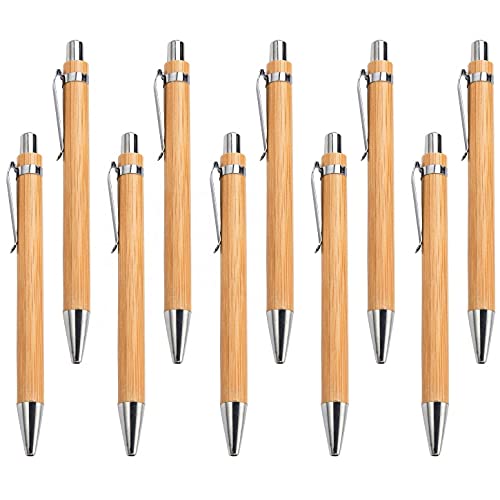 Liitata Holz Kugelschreiber Kugelschreiber Set Holz Schreibgerät Geschenk für Studenten Kollegen Freunde - 10 STK von Liitata
