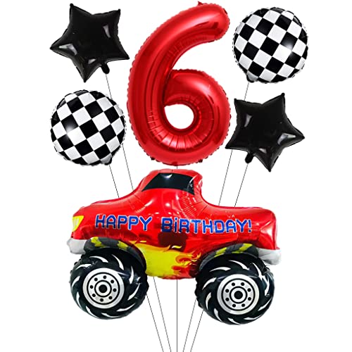 Liitata Rennwagen Luftballon Set Rennauto 6. Kinder Geburtstag Deko Zahl 6 Folienballon Rot Großes Rennwagen Luftballons Zielflagge Ballon Stern Ballon für Junge Geburtstag Party Motto Party Deko Liitata Rennwagen Luftballon Set Rennauto 6. Kinder Geburtstag Deko Zahl 6 Folienballon Rot Großes Rennwagen Luftballons Zielflagge Ballon Stern Ballon für Junge Geburtstag Party Motto Party Deko von Liitata
