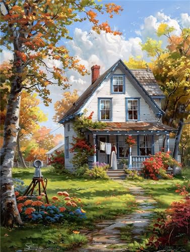 Diamond Painting Bauernhof Diamant Painting Bilder Landschaft Diamond Painting Erwachsene Diamant Painting Bilder Erwachsene Diamant Bilder Kinder DIY Cross Stickerei Malerei, Zimmer Deko 30x40cm von Lijahoo