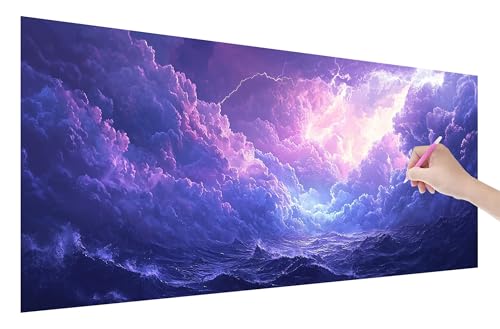 Diamond Painting Erwachsene, Lila Diamant Painting Bilder Set für Anfänger (150x60cm), 5D DIY Crystal Kunst Strass Stickerei Abstrakt Diamant Malerei Kits, Bastelset Erwachsene für Home Wanddeko, C-33 von Lijahoo