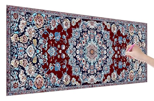 Diamond Painting Erwachsene, Mandala Diamant Painting Bilder Set für Anfänger (250x100cm), 5D DIY Crystal Kunst Strass Stickerei Retro Diamant Malerei Kits, Bastelset Erwachsene für Home Wanddeko C-29 von Lijahoo