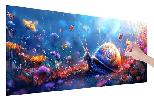 Diamond Painting Erwachsene, Schnecken Diamant Painting Bilder Set für Anfänger (70x30cm), 5D DIY Crystal Strass Stickerei Schmetterling Diamant Malerei Kits, Bastelset Erwachsene für Wanddeko C-76 von Lijahoo