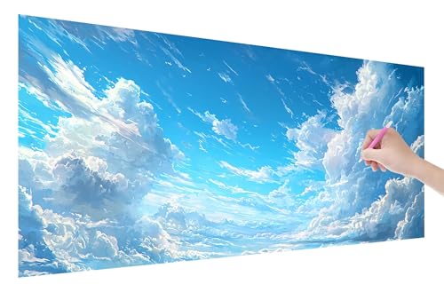 Diamond Painting Erwachsene, Wolke Diamant Painting Bilder Set für Anfänger (150x60cm), 5D DIY Crystal Kunst Strass Stickerei Traum Diamant Malerei Kits, Bastelset Erwachsene für Home Wanddeko, C-41 von Lijahoo