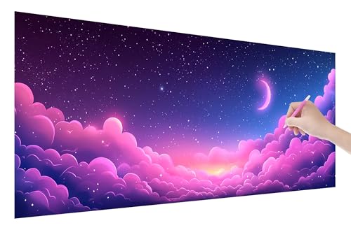 Diamond Painting Erwachsene, Wolke Diamant Painting Bilder Set für Anfänger (200x80cm), 5D DIY Crystal Kunst Strass Stickerei Mond Diamant Malerei Kits, Bastelset Erwachsene für Home Wanddeko, C-36 von Lijahoo