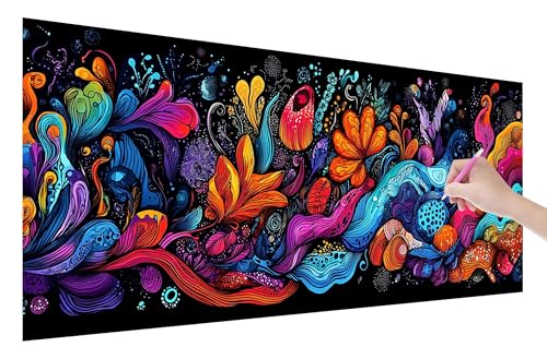 Diamond Painting Farbe, 5D DIY Diamant Painting Bilder Abstrakt 250x100cm, Diamant Malerei Cross Stitch Stickerei Erwachsene Groß XXL, Basteln Erwachsene Set für Geschenke und Zimmer Wand Deko, C-30 von Lijahoo