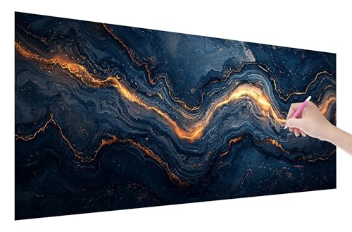 Diamond Painting Marmor, 5D DIY Diamant Painting Bilder Schwarz 70x30cm, Diamant Malerei Cross Stitch Stickerei Erwachsene Groß XXL, Basteln Erwachsene Set für Geschenke und Wand Deko Wohnzimmer, C-61 von Lijahoo