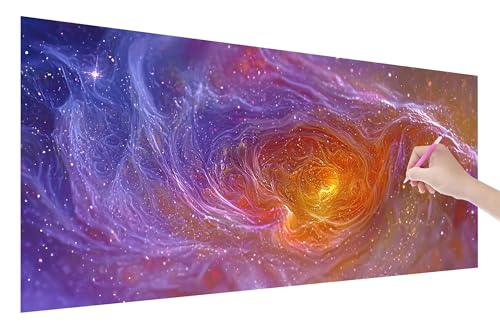 Diamond Painting Strudel, 5D DIY Diamant Painting Bilder Abstrakt 120x50cm, Diamant Malerei Cross Stitch Stickerei Erwachsene Groß XXL, Basteln Erwachsene Set für Geschenke und Zimmer Wand Deko, C-35 von Lijahoo