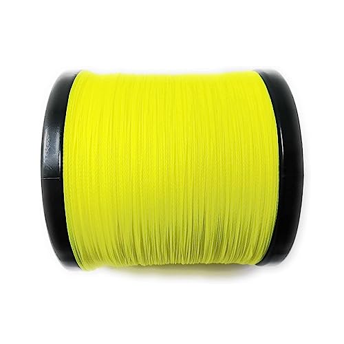 Lijiaxiuyc-101 Angelschnur 4 Fäden PE-Angelschnur, geflochten, 18–88 LB, Glatte Multifilament-Angelschnur, super langlebig Meeresangeln(Yellow,3000m-8.0-0.500mm) von Lijiaxiuyc-101