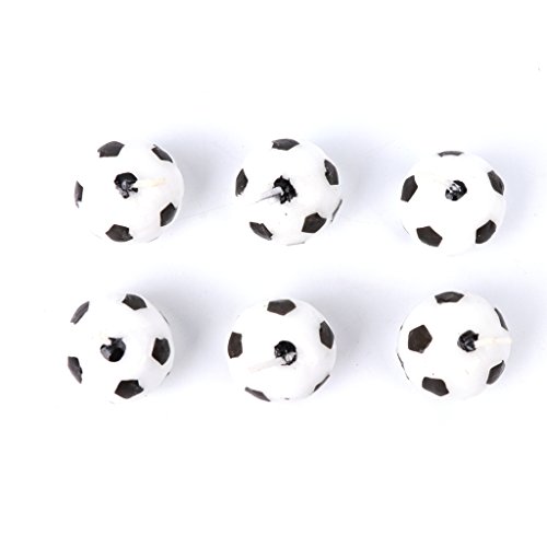 lijun 6er Fußball Kerzen Set für Fußball und Geburtstag Dekoration, unparfümiert lijun 6er Fußball Kerzen Set für Fußball und Geburtstag Dekoration, unparfümiert von Homry