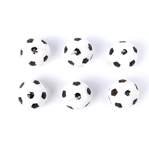 lijun 6Pcs / Set Fußball Fußball Kerzen für Geburtstagsfeier Kid Supplies Dekoration von Lijun