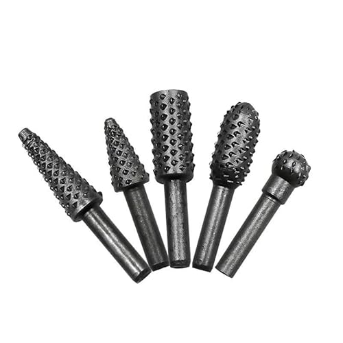 Lilalemon 5 Stück Wolframkarbid-Stahl-Doppelschnitt-Rotationsfräser-Set für Drehwerkzeug mit 0,3 cm Schaft, passend für Schleifbohrer, DIY-Holzbearbeitung, Schnitzen, Metallpolieren, Gravieren, Bohren Lilalemon 5 Stück Wolframkarbid-Stahl-Doppelschnitt-Rotationsfräser-Set für Drehwerkzeug mit 0,3 cm Schaft, passend für Schleifbohrer, DIY-Holzbearbeitung, Schnitzen, Metallpolieren, Gravieren, Bohren von LilaLemon