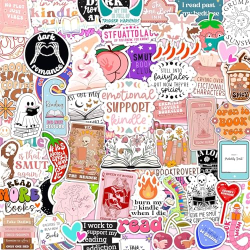Lilbitty 120 Aesthetic Büchersticker, Wasserfest Vinyl-Sticker Für Laptop, Handy, Notizbuch, Bücherliebhaber Und Teenager von Lilbitty
