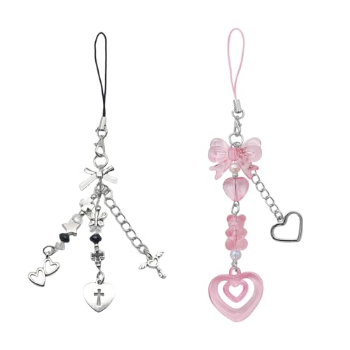 Lilbitty 2 Stück niedlich y2k Telefon Charme ästhetisches Telefon Zauberzubehör Süßes Telefon Lanyard String für Beutelpreis Rucksack Anhänger Dekor Dekor Lilbitty 2 Stück niedlich y2k Telefon Charme ästhetisches Telefon Zauberzubehör Süßes Telefon Lanyard String für Beutelpreis Rucksack Anhänger Dekor Dekor von Lilbitty