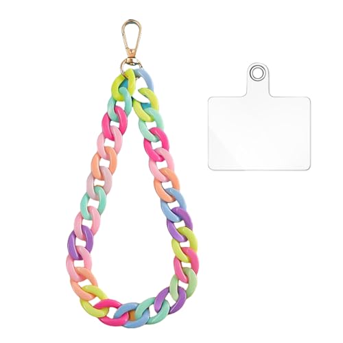 Lilbitty Bunte Acryl Kette Kurz, anhänger mit Perlen, Handgelenkschlaufe für, Schlüsselanhänger Bunt, schmuck und Taschenanhänger Lilbitty Bunte Acryl Kette Kurz, anhänger mit Perlen, Handgelenkschlaufe für, Schlüsselanhänger Bunt, schmuck und Taschenanhänger von Lilbitty