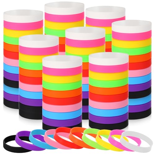 Liliful 100 Stück Silikon-Gummi-Armbänder für Damen und Herren (bunt) von Liliful