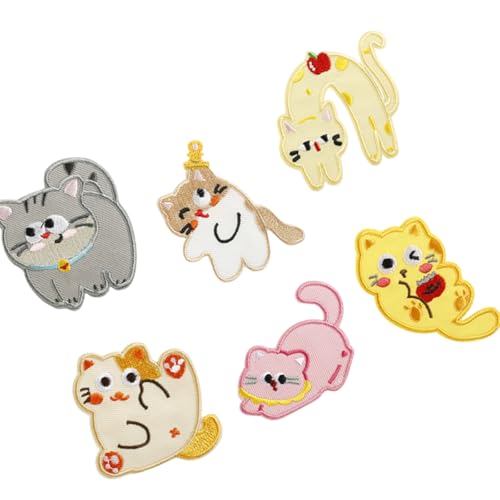 6 PCs Kätzchen Gestickte Flecken Cartoon Katzen Nähen Flecken Eisen Auf Applique Abnähen Sie Für Jeans Nähen Applique Stickkatzen Eisen 6 PCs Kätzchen Gestickte Flecken Cartoon Katzen Nähen Flecken Eisen Auf Applique Abnähen Sie Für Jeans Nähen Applique Stickkatzen Eisen von Lilinzhi