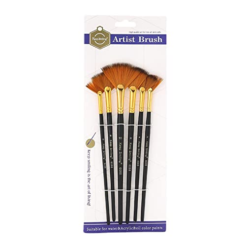 Acryl-Pinsel-Set, Nylonhaarbürsten für Mehrzweck-, Öl-, Aquarellmalerei, Künstler, Profi-Kits, 6 Größen Acryl-Pinsel-Set, Nylonhaarbürsten für Mehrzweck-, Öl-, Aquarellmalerei, Künstler, Profi-Kits, 6 Größen von Lilinzhi