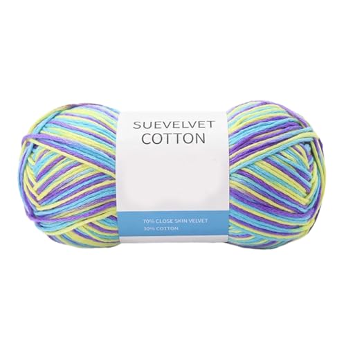 Baumwollgarn zum Färben, für Handarbeit, Geschenk, weiche Baumwolle, handgewebt, Häkelgarn, Zubehör, bunt, Mütze, Schal, Stricken von Lilinzhi