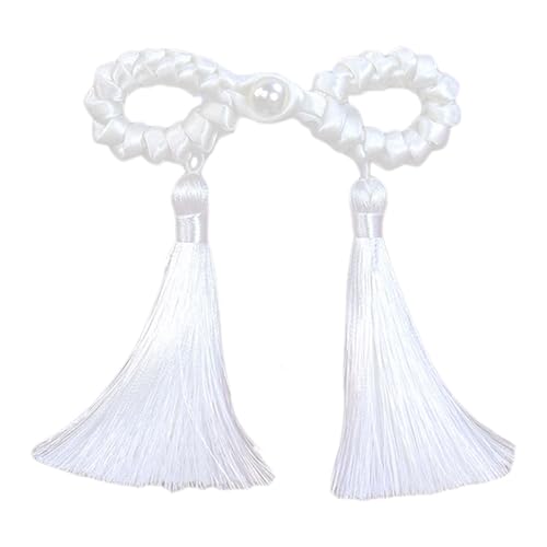 Elegante handgefertigte chinesische Perlenknöpfe für traditionelle Cheongsam-Accessoires, lange Quasten, moderne chinesische Mode von Lilinzhi