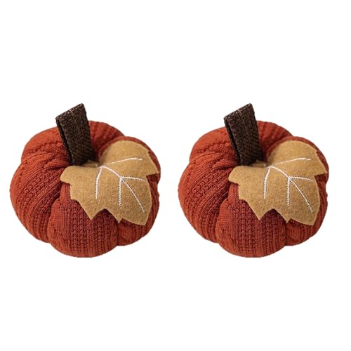 Festival Strickkürbiskornamente Herbsterntedekorationen Für Kamine Windowsillentisch Display 2pcs Party Dekorationen von Lilinzhi