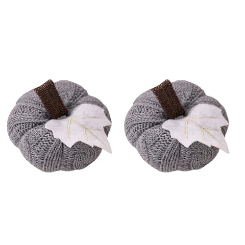 Festival Strickkürbiskornamente Herbsterntedekorationen Für Kamine Windowsillentisch Display 2pcs Party Dekorationen von Lilinzhi