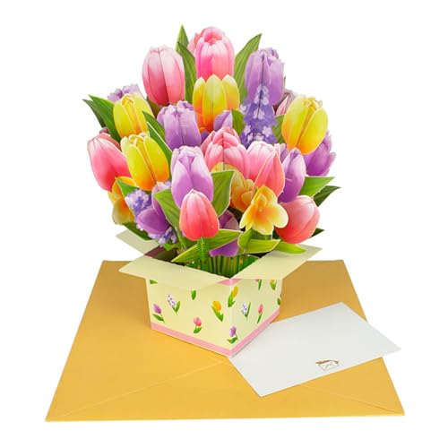 Grußkarte zum Geburtstag Jubiläum Papierblumen Rose/Lilien/Sonnenblumen/Tulpen/Nelken 3D PopUp Blumenstrauß Grußkarte zum Geburtstag Jubiläum Papierblumen Rose/Lilien/Sonnenblumen/Tulpen/Nelken 3D PopUp Blumenstrauß von Lilinzhi