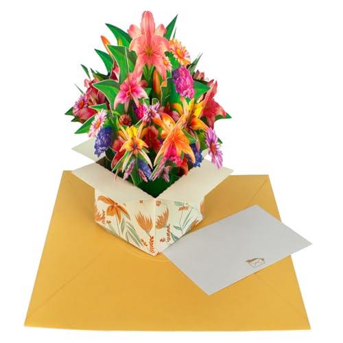 Grußkarte zum Geburtstag Jubiläum Papierblumen Rose/Lilien/Sonnenblumen/Tulpen/Nelken 3D PopUp Blumenstrauß Grußkarte zum Geburtstag Jubiläum Papierblumen Rose/Lilien/Sonnenblumen/Tulpen/Nelken 3D PopUp Blumenstrauß von Lilinzhi