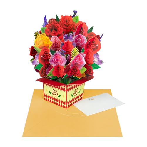Grußkarte zum Geburtstag Jubiläum Papierblumen Rose/Lilien/Sonnenblumen/Tulpen/Nelken 3D PopUp Blumenstrauß Grußkarte zum Geburtstag Jubiläum Papierblumen Rose/Lilien/Sonnenblumen/Tulpen/Nelken 3D PopUp Blumenstrauß von Lilinzhi