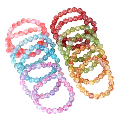 Handgefertigte Glasperlen, elastisch, bunt, geeignet für den täglichen Gebrauch, handgefertigt, 12 Stück Handgefertigte Glasperlen, elastisch, bunt, geeignet für den täglichen Gebrauch, handgefertigt, 12 Stück von Lilinzhi