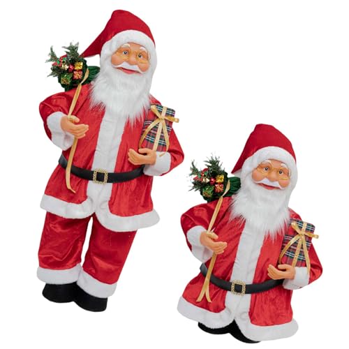 Höhenverstellbare stehende Weihnachtsmann-Figur für Büro, Wohnzimmer, Urlaub, Tischregal, Display, Ornament, Weihnachtsfeier, Dekoration mit flexibler Höhe von Lilinzhi