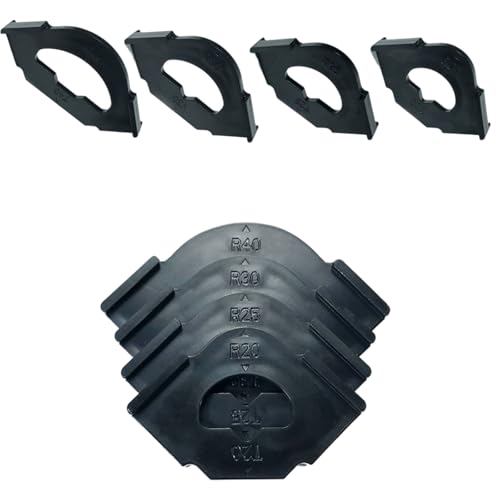 Holzbearbeitung, halbrunde Lokator-Fräser-Schablonen-Set, 4 Stück, für schnelle und einfache R-abgewinkelte Positionierung, R20-R40 Radiusvorrichtungen Holzbearbeitung, halbrunde Lokator-Fräser-Schablonen-Set, 4 Stück, für schnelle und einfache R-abgewinkelte Positionierung, R20-R40 Radiusvorrichtungen von Lilinzhi