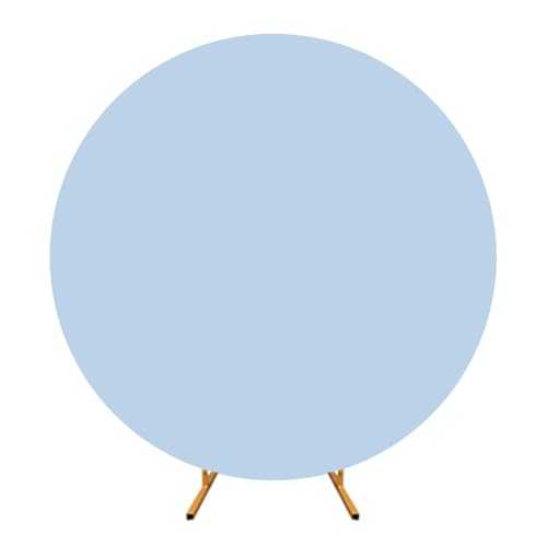 Lilinzhi Elegante runde Polyester-Abdeckungen für Hochzeits- und Party-Dekoration, Hintergrundabdeckungen mit elastischen Bändern und Schnallen von Lilinzhi