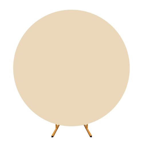 Lilinzhi Elegante runde Polyester-Abdeckungen für Hochzeits- und Party-Dekoration, Hintergrundabdeckungen mit elastischen Bändern und Schnallen von Lilinzhi