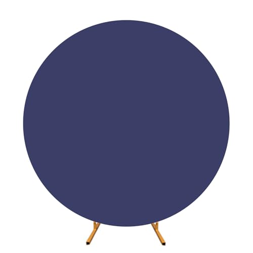 Lilinzhi Elegante runde Polyester-Abdeckungen für Hochzeits- und Party-Dekoration, Hintergrundabdeckungen mit elastischen Bändern und Schnallen von Lilinzhi