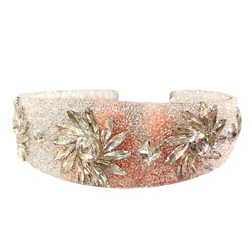 Lilinzhi Eleganter Haarreif mit Schmucksteinen, glitzernde Bühnenrequisiten, Kopfbedeckung, luxuriöse Weihnachtsfeier, Requisiten, Neujahrsgeschenk, Stirnband, Blumen-Haarschmuck für Damen von Lilinzhi