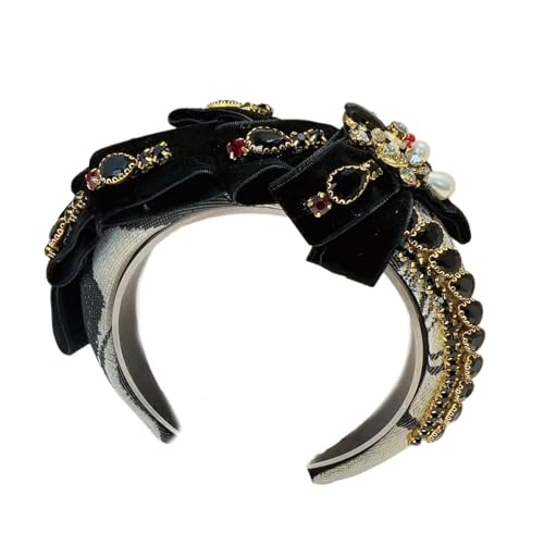Lilinzhi Eleganter Haarreif mit Schmucksteinen, glitzernde Bühnenrequisiten, Kopfbedeckung, luxuriöse Weihnachtsfeier, Requisiten, Neujahrsgeschenk, Stirnband, Kristall-Haarschmuck von Lilinzhi