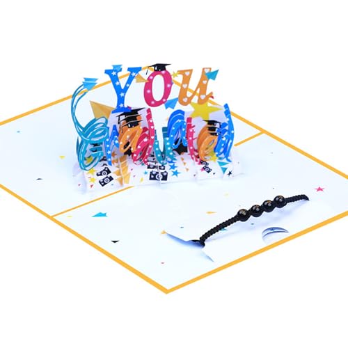 Personalisierbare Größe und 3D-Karten-Set, stilvolle Grußkarte mit Handkette, Absolventen und Prüflingen Personalisierbare Größe und 3D-Karten-Set, stilvolle Grußkarte mit Handkette, Absolventen und Prüflingen von Lilinzhi