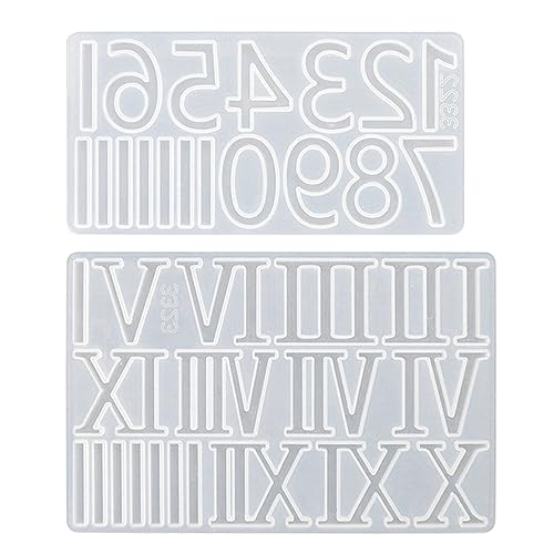 Silikonform für Anhänger mit römischen arabischen Ziffern, Epoxidharz, für handgefertigte Ornamente, Heimdekorationen von Lilinzhi