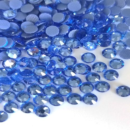 Liliume 2880Pcs Hotfix Strasssteine SS10 Lt. Blue Strassstein Runde Kristall Edelsteine Glas Steine für Kleidung Schuhe DIY Handwerk（SS10-Lt.Blau） von Liliume