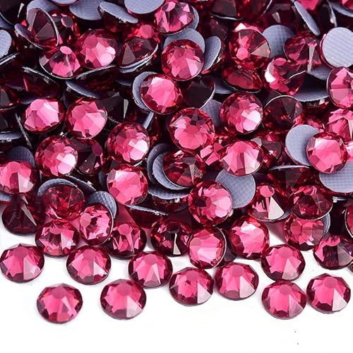Liliume 2880Pcs Hotfix Strasssteine SS6 Rose Strassstein Runde Kristall Edelsteine Glas Steine für Kleidung Schuhe DIY Handwerk（SS6-Rose） von Liliume